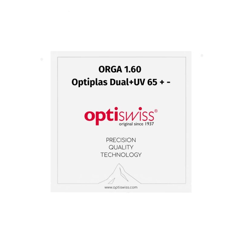 ORGA 1.60 Optiplas Dual+UV 65 + -