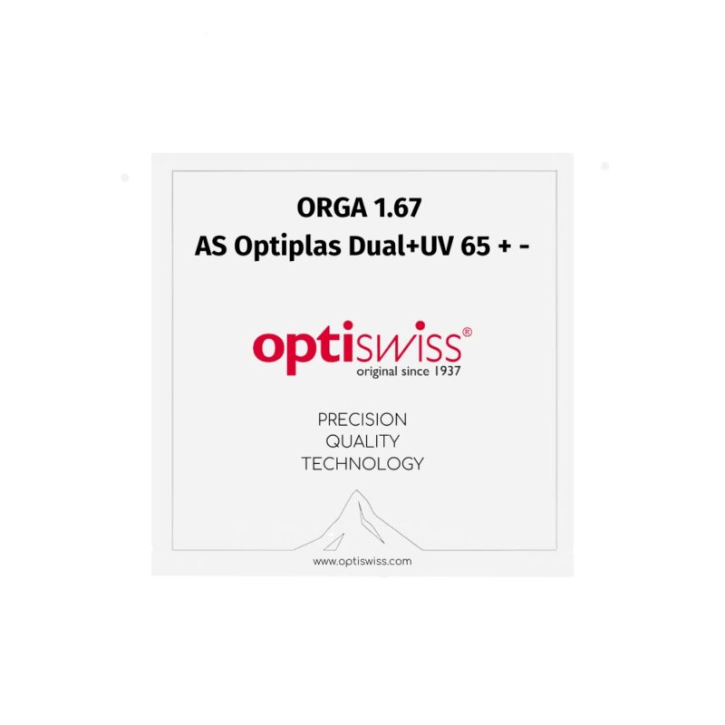 ORGA 1.67 AS Optiplas Dual+UV 65 + -