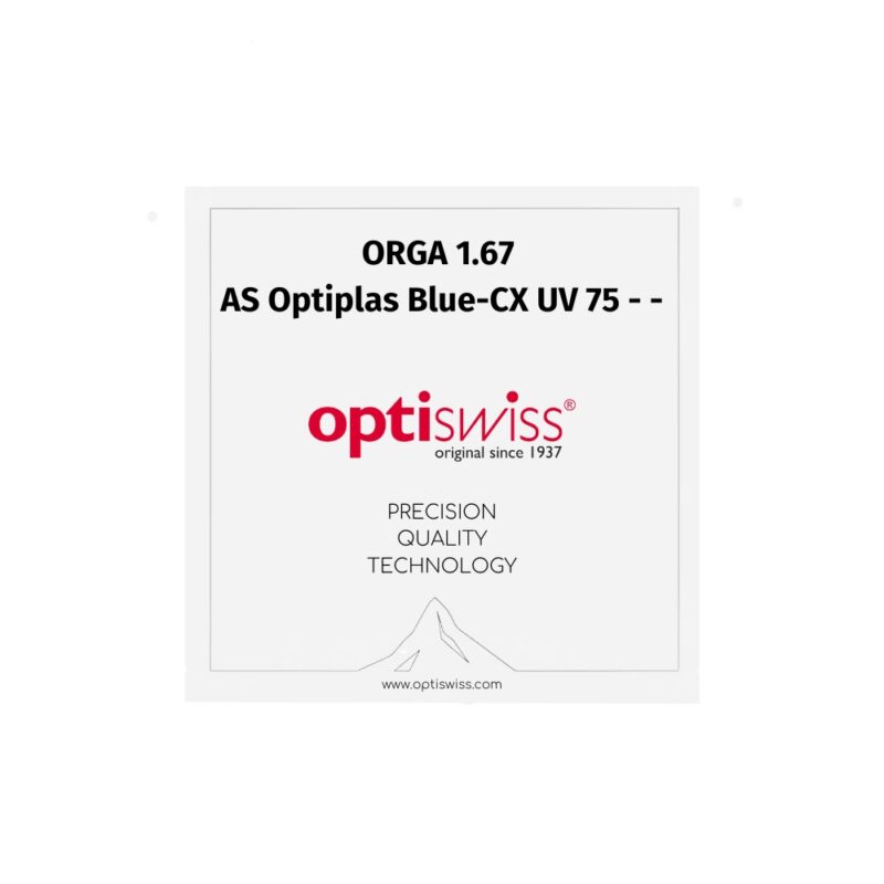 ORGA 1.67 AS Optiplas Blue-CX UV 75 - -