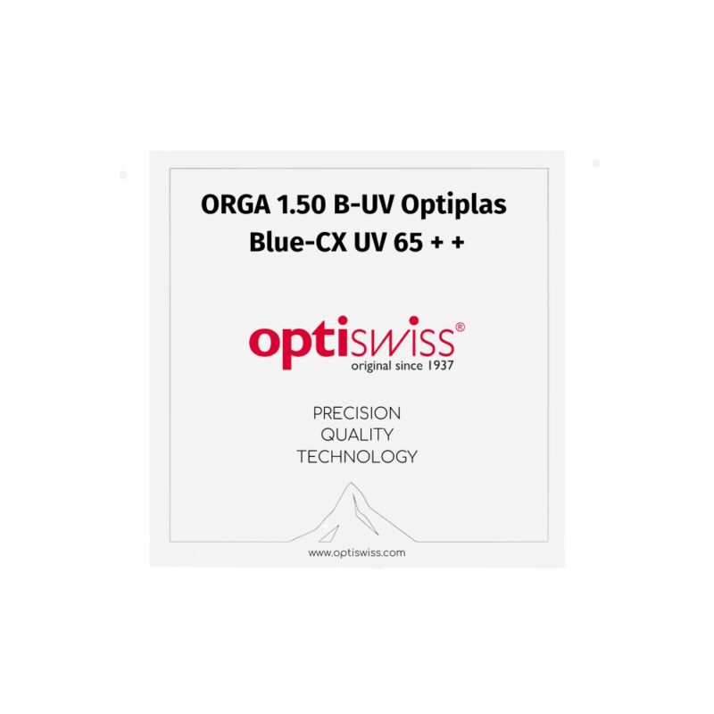 ORGA 1.50 B-UV Optiplas Blue-CX UV 65 + +