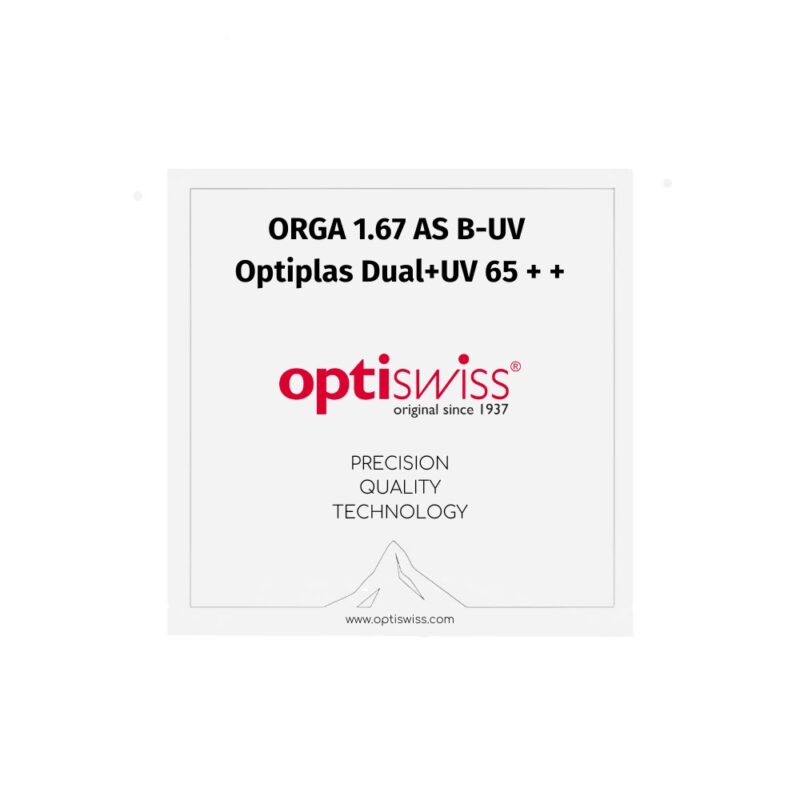 ORGA 1.67 AS B-UV Optiplas Dual+UV 65 + +