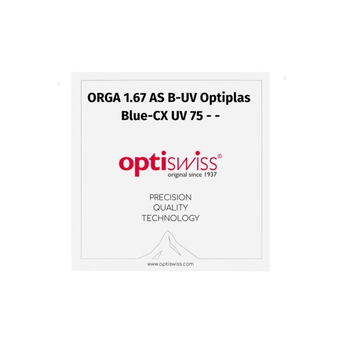 ORGA 1.67 AS B-UV Optiplas Blue-CX UV 75 - -